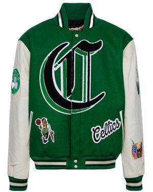 Jeff Hamilton Boston Celtics Wool Leather Varsity Jacket Nba 102 Cel" - Green