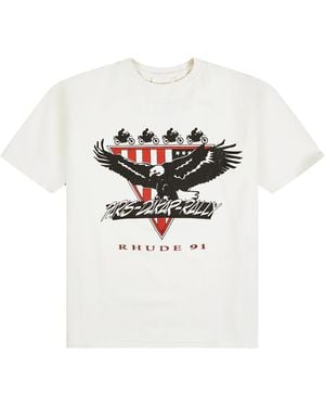 Rhude Stage Racing T-Shirt "Vintage Rhfw26Tt08012 3160" - Black