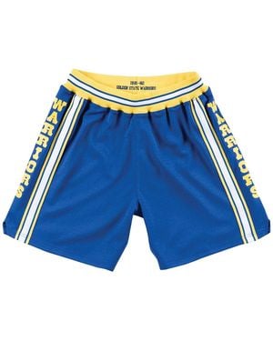 Mitchell & Ness Nba Authentic Road Shorts "1981-82 Golden State Warriors - Blue