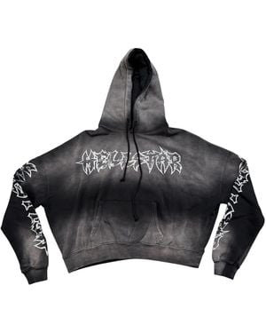 HELLSTAR Stars Shine Graffiti Hoodie Hsr260" - Black