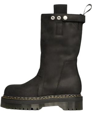 Rick Owens Quad Sole Pull On Boots "Dr. Martens" Dw02F1814 4001 09" - Black