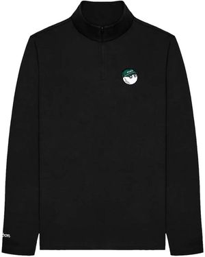 Malbon Golf Flyer Mid Layer Sweatshirt 9406 Blk" - Black