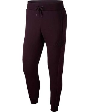 Nike Nsw Velour Statement Tapered Leg Jogger Trousers "Burgundy" 929130 659" - Black