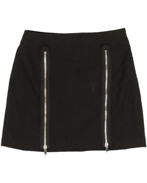 Palm Angels Zipper Pleat Miniskirt 82Ngg Pa 1405" - Black