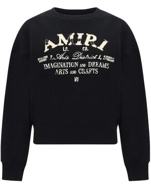 Amiri Arts District Embroidered Jumper Ps24Wjc005 001" - Black