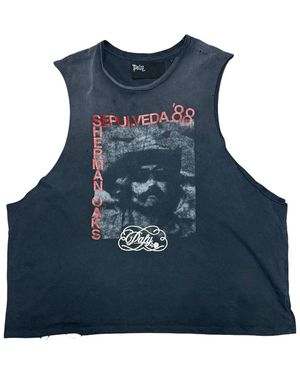 PALY Sepulveda Cut Off Tank Top 1409Cbd5Blk" - Blue