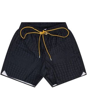 Rhude Croc Swim Trunk Rhpf23Sm02169372" - Black