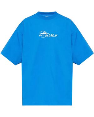 Vetements Alaska Tourist T-Shirt Me76Tr256A" - Blue