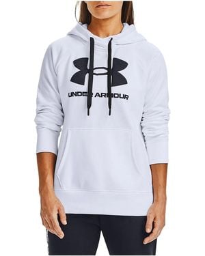 Under Armour Rival Fleece Logo Hoodie Logo" 1356318 100" - Black