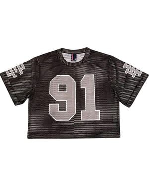 Eric Emanuel Ee Cropped Mesh Jersey Ee926" - Black