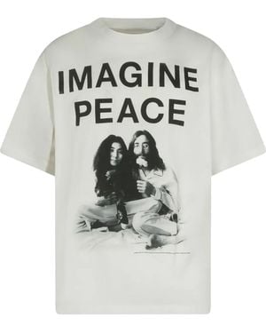 SAINT Mxxxxxx Imagine Peace Short Sleeve T-Shirt Sm Mk8 0000 C27" - Black