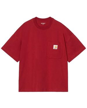 Carhartt Work Pocket T-Shirt "Scarlet" I035523 H8 Xx" - Red