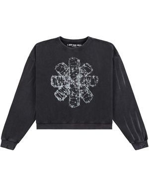 LOSTSHDWS Barbed Wire Sweatshirt Lst 23 22713 Blk" - Black
