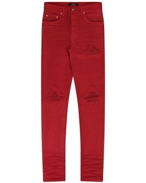Amiri Mx1 Waxed Skinny Jeans Amdnsy1064" - Red