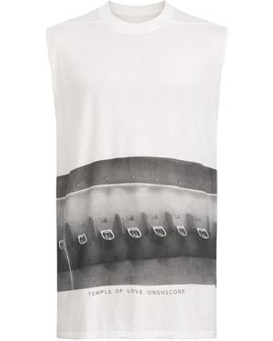 Rick Owens Sleevesless Jumbo Top "Milk Wash Rr01F2108 Bhep4 5109" - Black