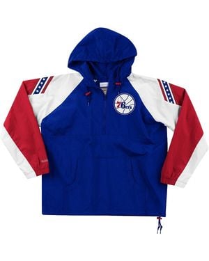 Mitchell & Ness Nba Half-Zip Anorak Jacket "Philadelphia 76Ers - Blue
