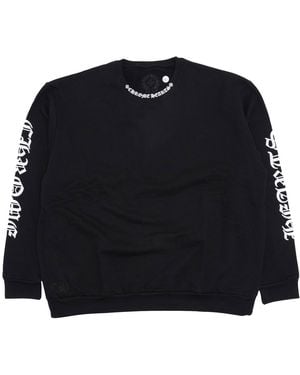 Chrome Hearts Neck Logo Crewneck Chrm0162" - Black