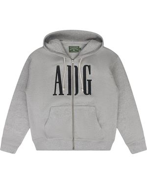 DENIM TEARS Adg Inc. Zip Up Hooded Sweatshirt Dt532" - Black