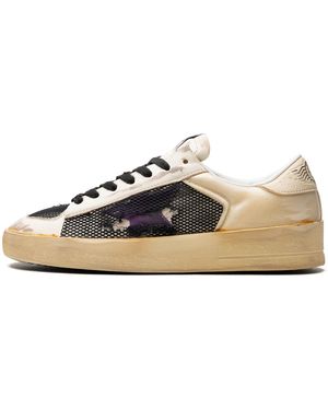 Golden Goose Stardan Nappa Net And Foam Upper Leather Star Nappa Toe And Tongue "Ecru" - Black