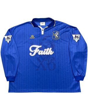 SAINT Mxxxxxx Faith Logo Long Sleeve Soccer Jersey Sm Ys1 0000 021" - Blue