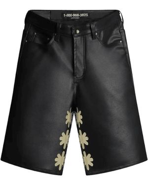 LOSTSHDWS Leather Shorts Bone" 10058655" - Black
