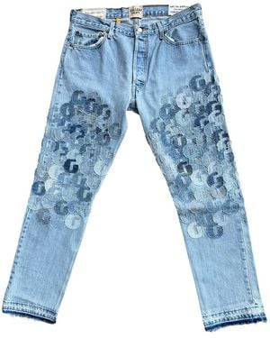 GALLERY DEPT. Super G Patch Denim Jeans Gd222" - Blue