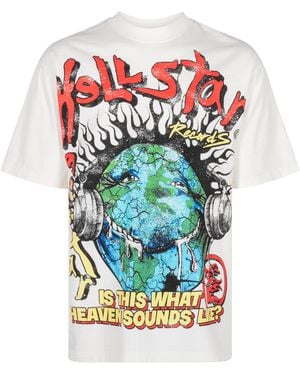 HELLSTAR Heaven On Earth T-Shirt "Cream" Hsr024" - Black