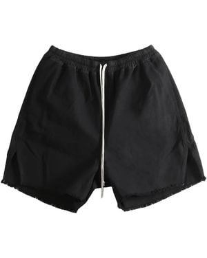 Rick Owens Long Boxers Butt Zip Shorts Du02F6383 Cvs 09" - Black