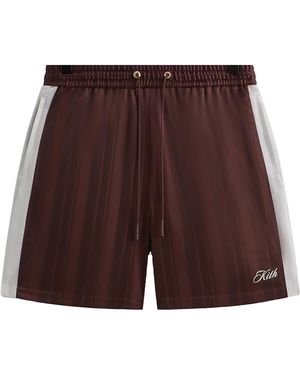Kith Pinstripe Tricot Active Shorts "Magma" Khm060697 601" - Black