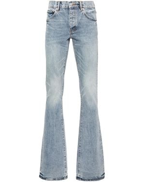 Purple Brand Super Stack Flare Jeans "Mid" P072 Sspw424" - Black
