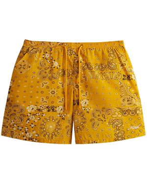 Kith Paisley Collins Swim Short "Opulence" Khm060361 723" - Yellow