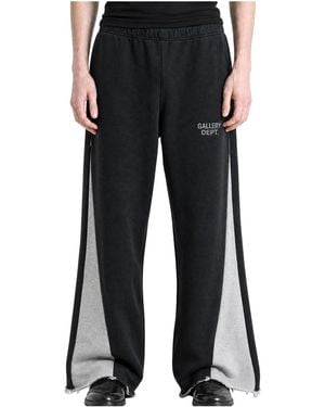 GALLERY DEPT. Flare Twisted Leg Joggers "Washed Heather" Gd156" - Black