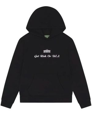DENIM TEARS Get Rich Or Dei Hoodie Dt342" - Black