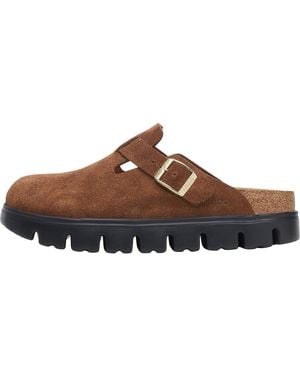 Birkenstock Boston Chunky Suede Leather "Dark Tea" 1028402" - Black