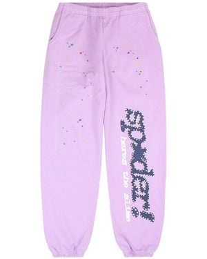 Sp5der Joggers Sweatpants" - Black