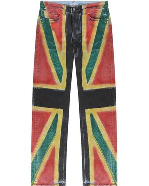 DENIM TEARS Union Jack Jeans "Light" Dt229" - Black