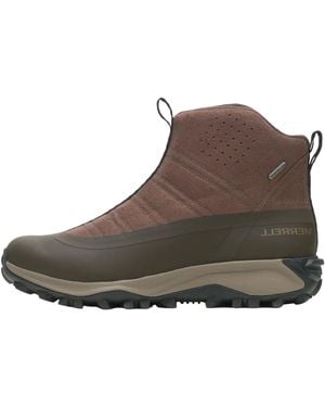 Merrell Thermo Snowdrift Zip Mid Shell Boots "Earth" J99845" - Brown