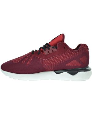 adidas Tubular Runner Weave "Collegiate Burgundy S74812" - Red