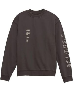Purple Brand Relic Crew Jumper P405 Rcch122" - Black