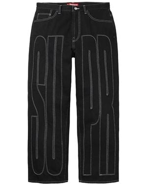 Supreme Inset Spellout Baggy Jean "Ss26 - Black