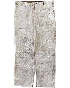 PALY The Realm Painted Suede Jeans "Cream" Phtrpsjc" - Black