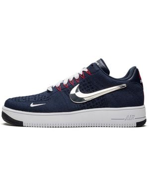 Nike Air Force 1 Ultra Flyknit Low Ne Qs "Patriots 6X Champs" Cu9335 400" - Blue
