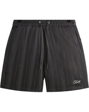 Kith Pinstripe Tricot Active Shorts "Carbon" Khm060697 016" - Black