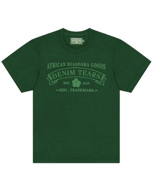 DENIM TEARS Adg Short Sleeve T-Shirt Dt523" - Green