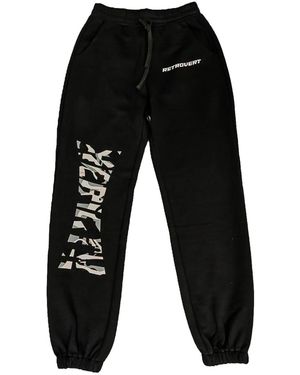 RETROVERT Rhinestone Rebirth Joggers Ret030" - Black