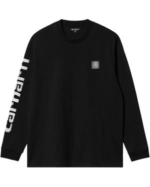 Carhartt Long Sleeve Archive Script T-Shirt I036002 89 Xx" - Black