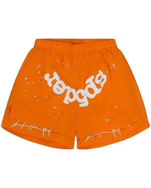 Sp5der Og Web Double Layer Shorts 71" - Orange