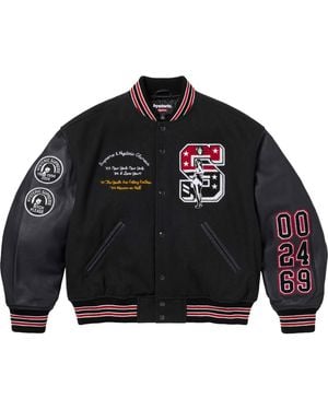 Supreme Hysteric Glamour Varsity Jacket Su807" - Black