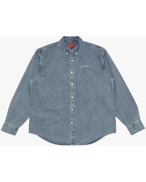 Supreme Classic Logo Denim Shirt "fw 20" - Blue