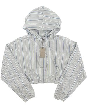 Kith Clovis Logo Stripped Cropped Hoodie "Orbit" 258" - Black